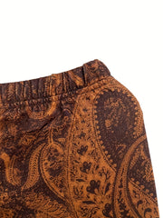 Paisley Print High Waist Leggings Casual Skinny Leggings Women's Clothing