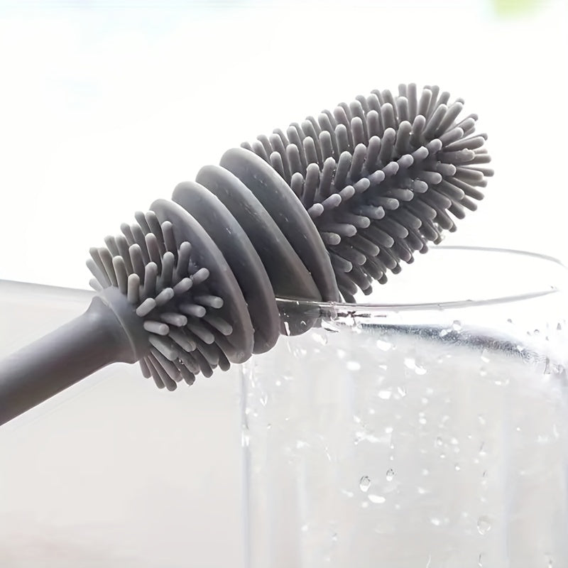 Long Handle Silicone Brush for Thoroughly Cleaning Cups
