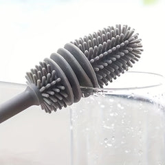 Long Handle Silicone Brush for Thoroughly Cleaning Cups