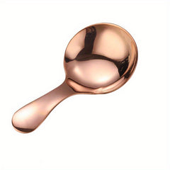 Stainless Steel Mini Round Spoon Short Handle Salt Spice Pastry Dessert Spoon