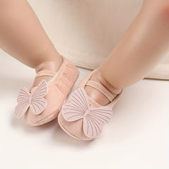 Bowknot Slip On Low Top Shoes For Baby Girls Lightweight Comfortable