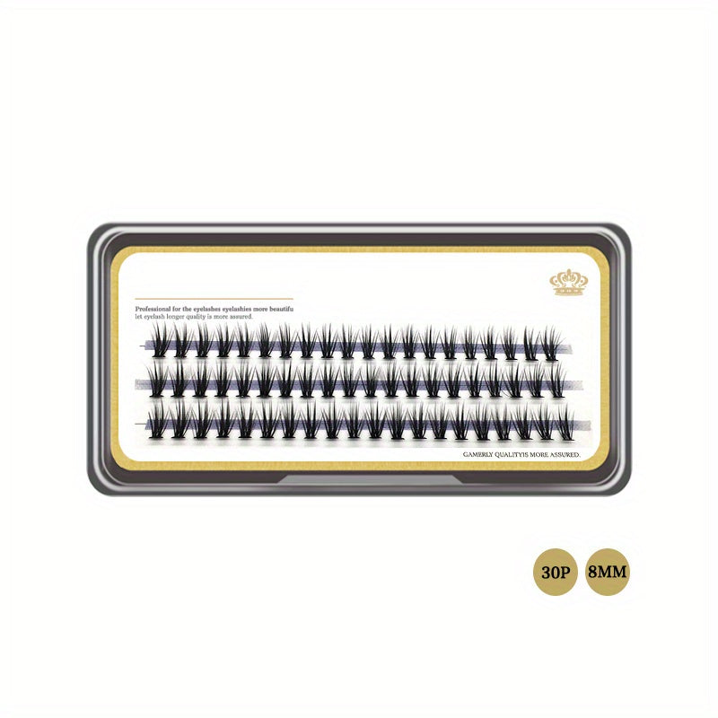 Soft Cluster False Eyelashes 30D Faux Mink Lashes 8 15mm