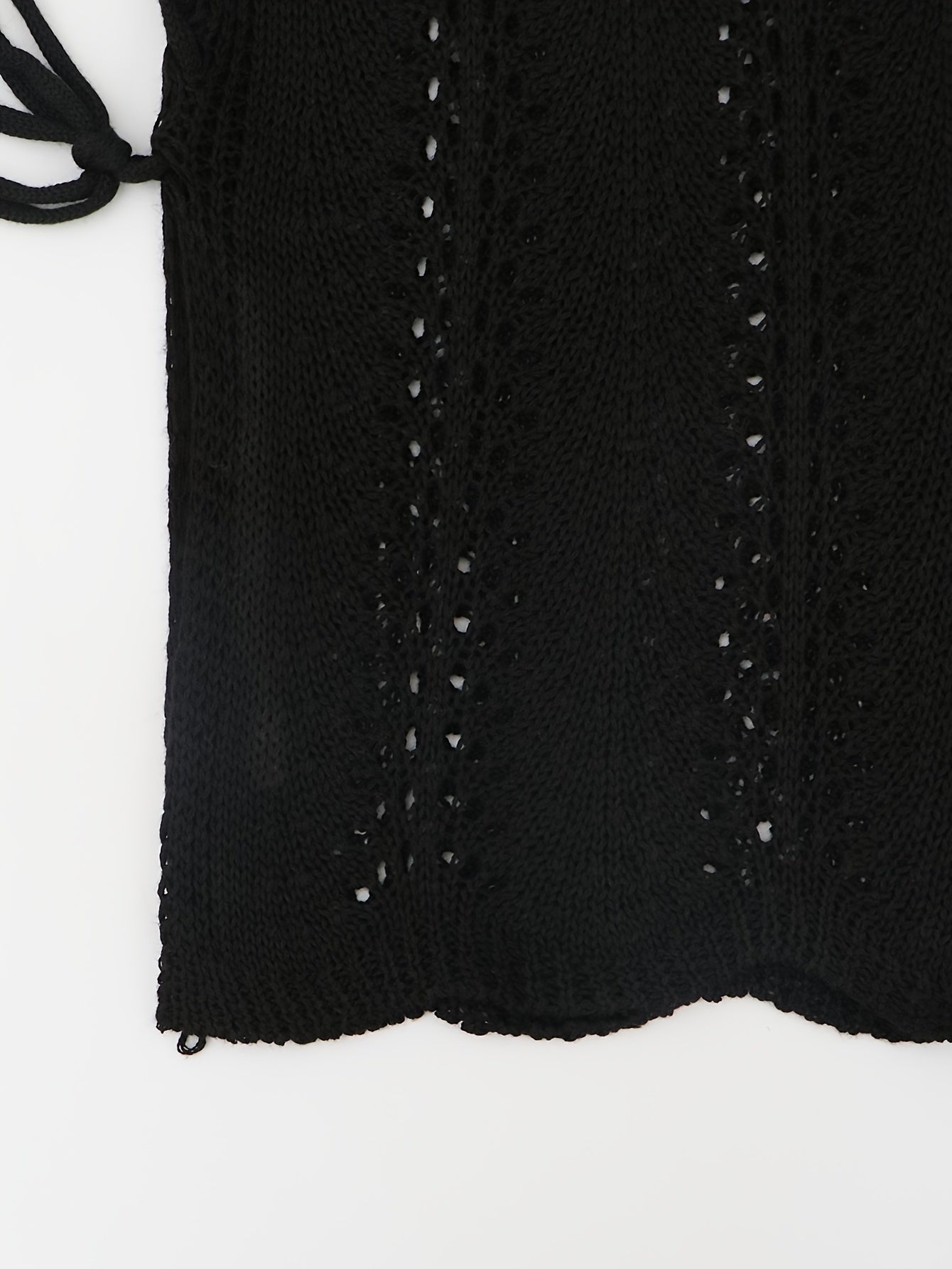 Sheer Cover Up Embroidered Drawstring Dress