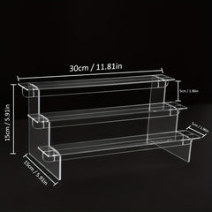 Acrylic Transparent Doll Toy Ladder Display Stand