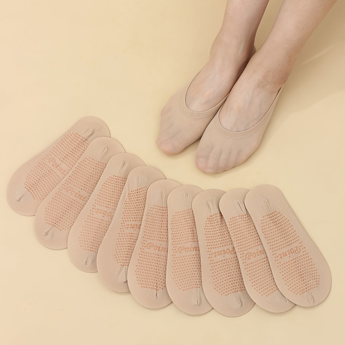 10pairs Women's Silicone Invisible Socks