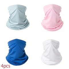 4 Pack Motorcycle Face Mask Neck Gaiter Scarf Breathable Sunscreen Cover