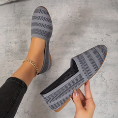 Women's Knit Ballet Flats Soft Sole Shoes Casual Wear Walking Shoes