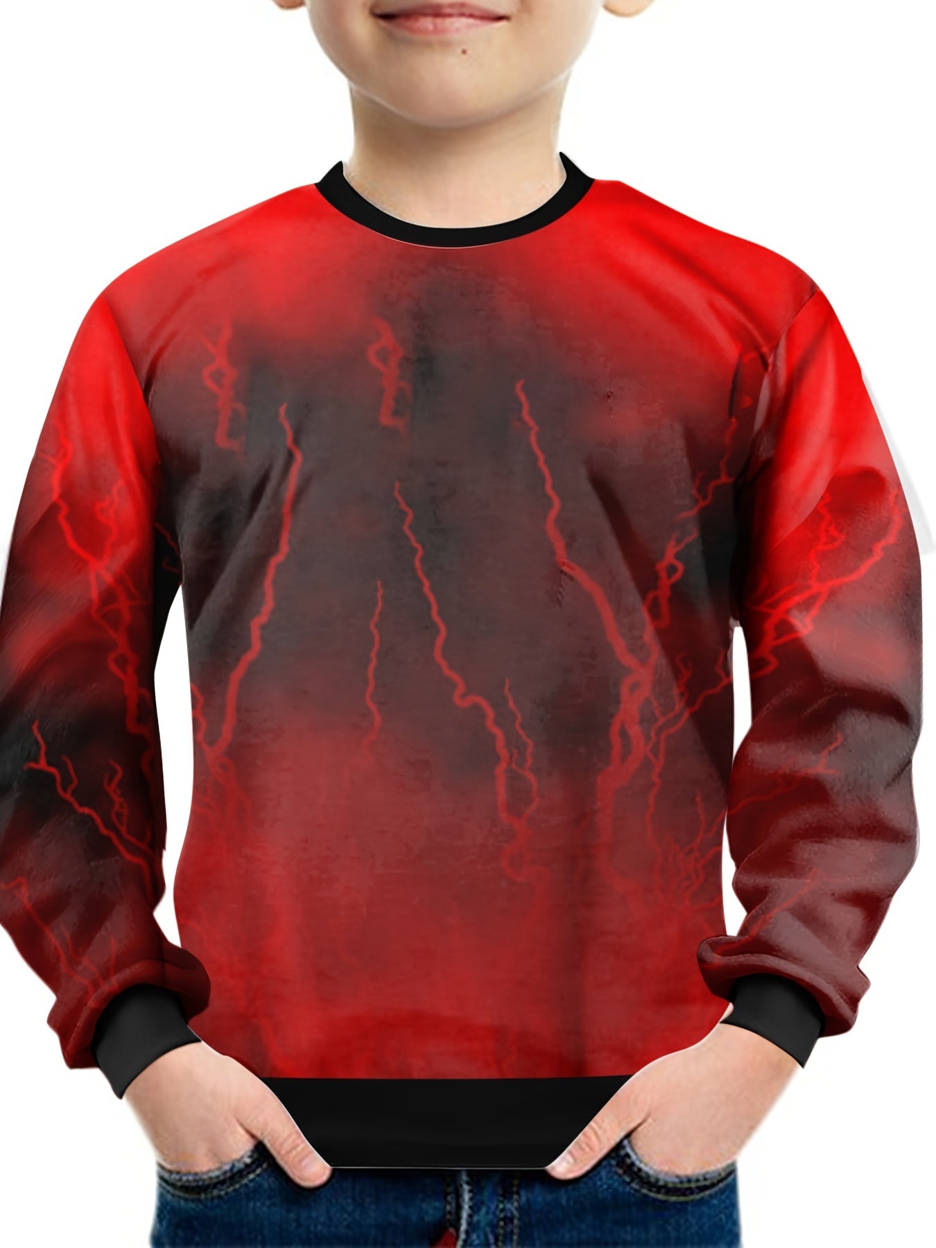 Teens 3D Print Sweatshirt Kids Casual Pullover Street Wear