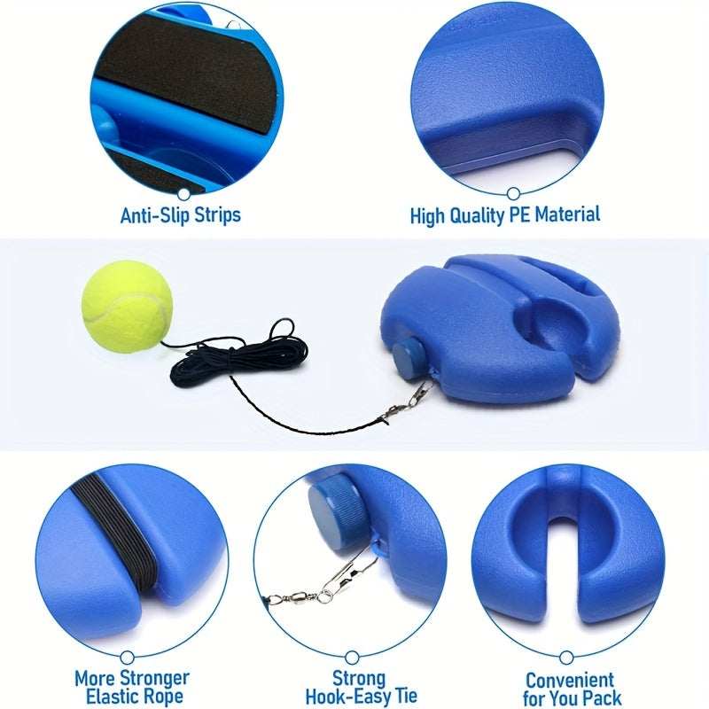 Tennis Base With Rope Single Tennis Training Device Rebounder