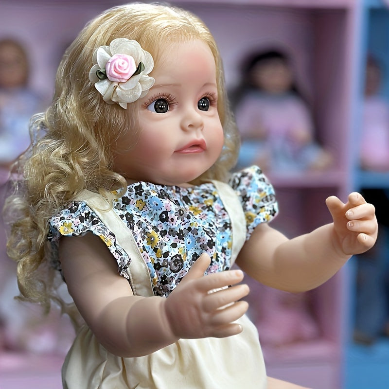 55 88 Cm Gel Body Simulative Reborn Doll Washable Hair Transplant