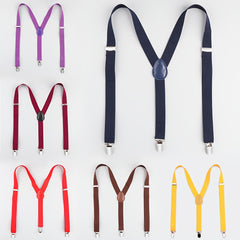 Adjustable 1" Wide Y Shape Suspenders for Men