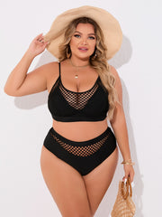 Fishnet Bikini Set High Stretch Two Piece Swimsuit