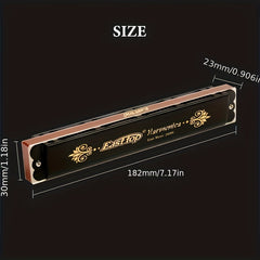 East 24 Hole Tremolo Harmonica in Key of C for Adults, Students, Professionals
