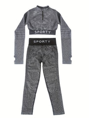 Quick Drying Yoga Set Long Sleeve Sports Suit Women's Activewear