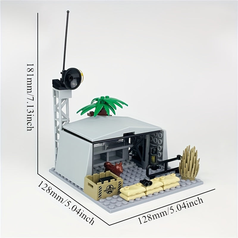 City Military Guard Tower Building Blocks Field Command Post Toys
