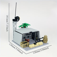 City Military Guard Tower Building Blocks Field Command Post Toys