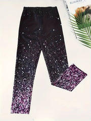 Gradient Polka Doe Print Leggings Sports Girls