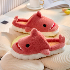 Shark Cartoon Slipper Fluffy Warm Non-slip Indoor Shoes