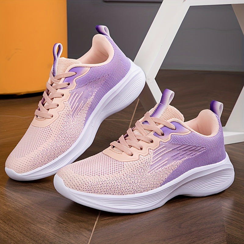 Soft Thick Bottom Mesh Breathable Woven Shoes Lightweight Sneakers