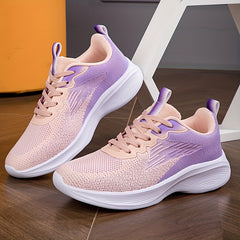 Soft Thick Bottom Mesh Breathable Woven Shoes Lightweight Sneakers