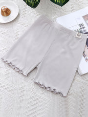4pcs Girl's Ribbed Leggings Solid Underwear Breathable Comfy Underpants