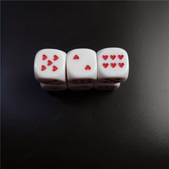 6 Sided Red Heart Acrylic Dice for Bar Parties Home Games