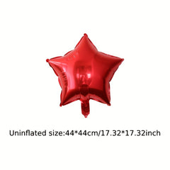 Red Green Windmill Candy Star Balloons - Christmas Party Decorations