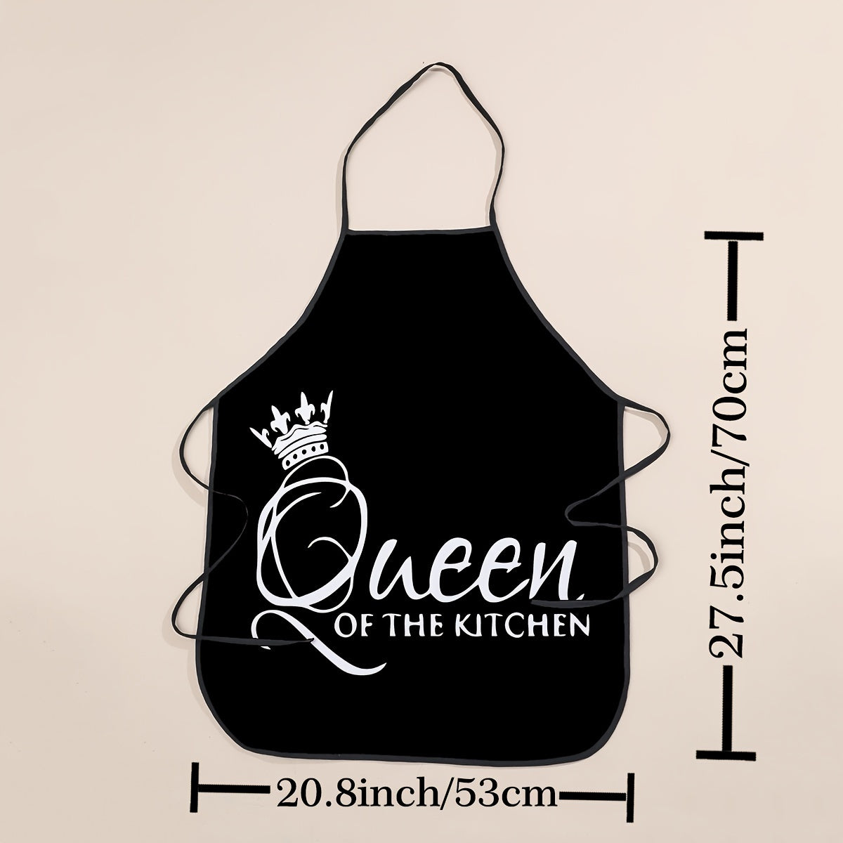 Polyester Apron with Letter Phrase Print - Waterproof Waist Apron