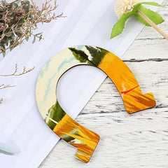 50pcs U Shaped Wood Chips DIY Wooden Pendants for Home Party Decoration