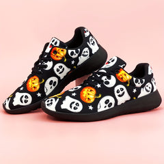 Halloween Pumpkin Ghost Print Soft Comfortable Sneakers