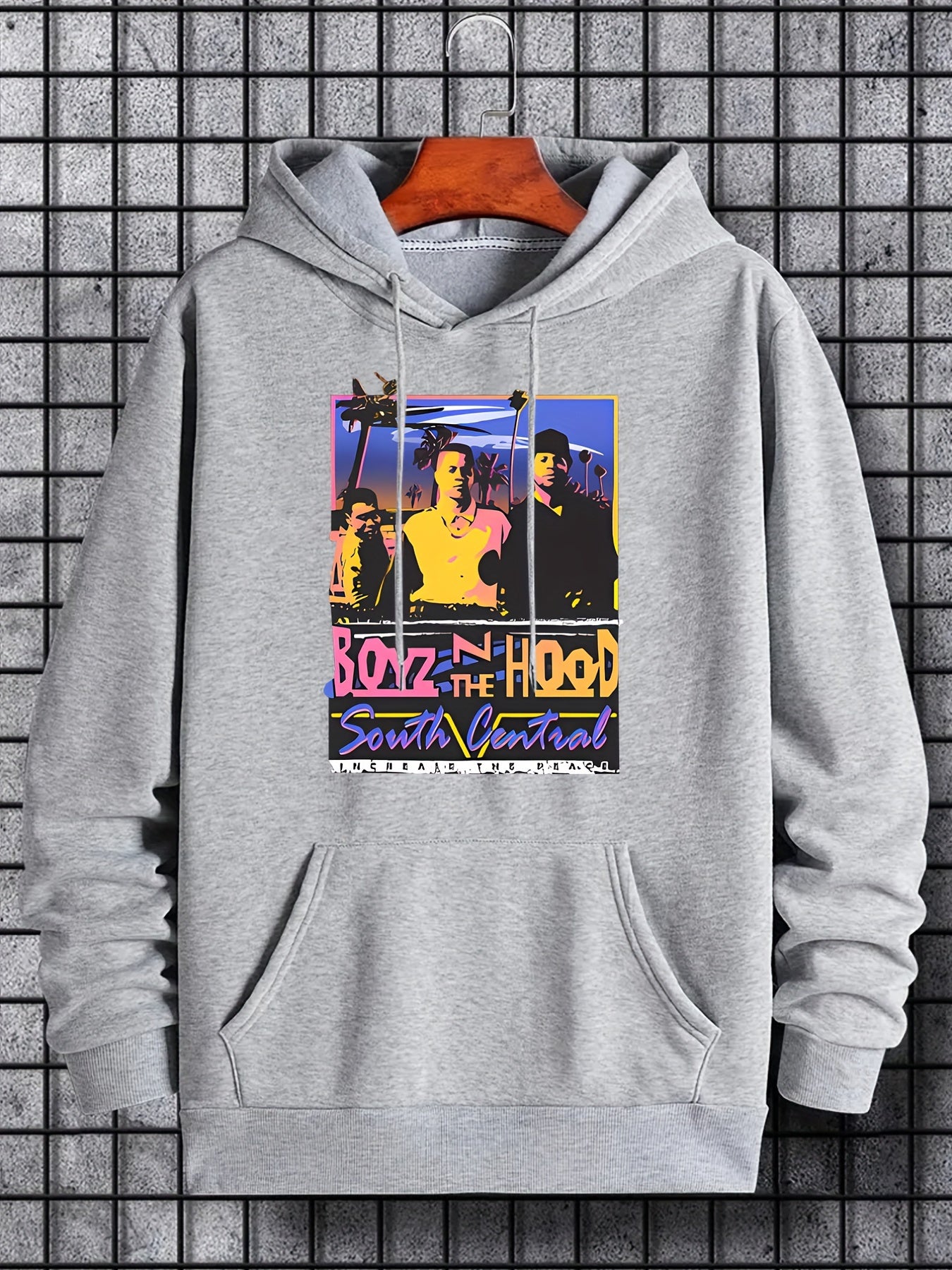Boys In The Hood Print Hoodie Men's Casual Pullover Hooded Sweatshirt