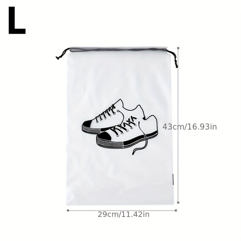 5pcs Portable Shoe Storage Bag Drawstring Foldable Travel Organizer