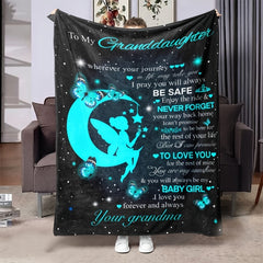 Grandma Gift For Granddaughter Throw Blanket