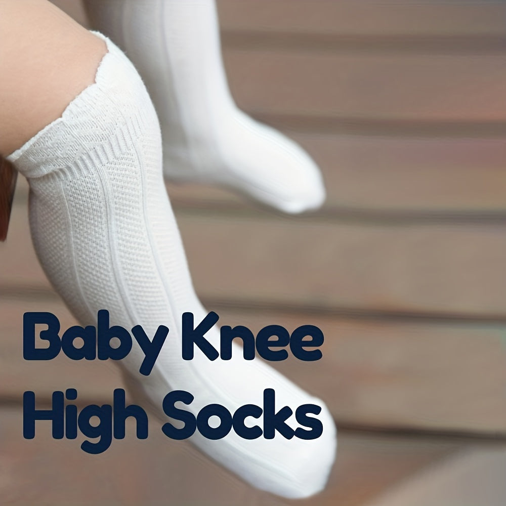 5 Pairs Girls Kids Knee High Socks Ruffle Over Knee High Socks