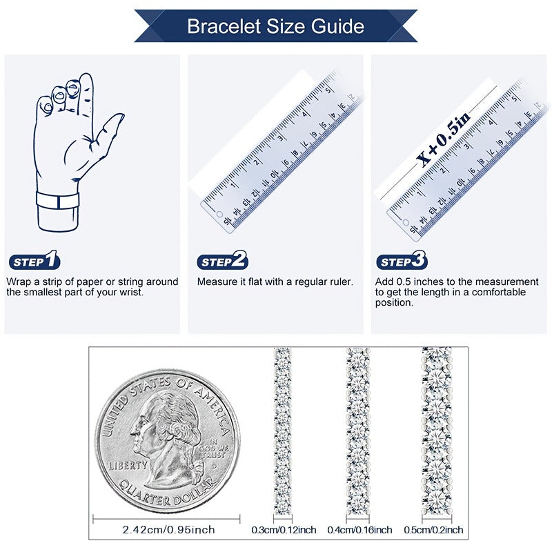 Moissanite Tennis Bracelet 925 Sterling Silver for Women Hip Hop Personality