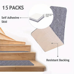 15pcs Non Slip Carpet Stair Treads Safety Rug Indoor Run