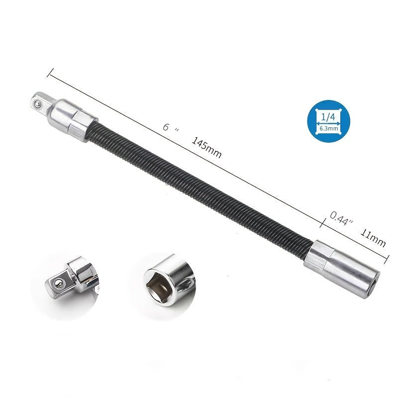 2PCS 2 54 & 7 62 Drive Flexible Socket Extension Rod Adapter