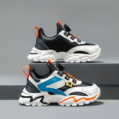 Boy's Chunky Shoes With Rotating Buckle Non Slip Sneakers