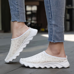Women's Mesh Mule Sneakers Casual Slip On Outdoor Shoes