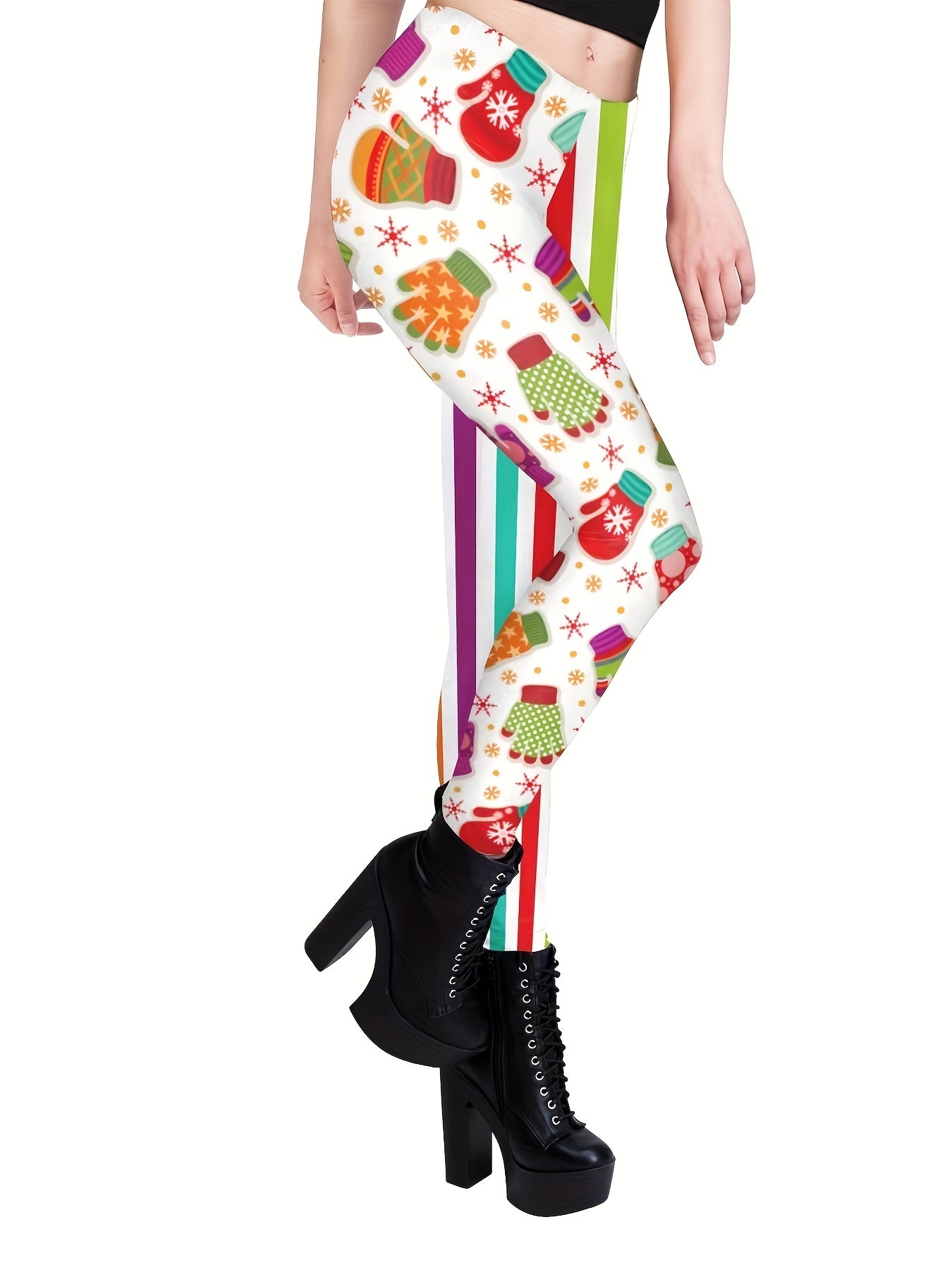 Christmas Skinny Leggings Casual Butt Lifting Leggings Women's Clothing