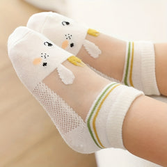 5 Pairs Baby Girls Animals Ankle Socks Thin Breathable Style