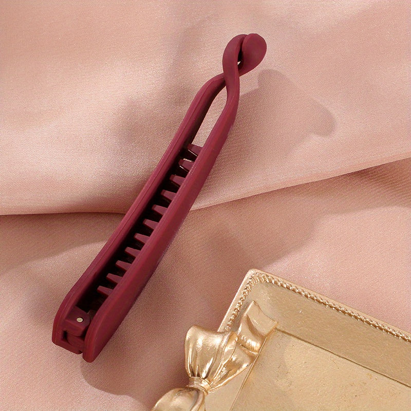 Women's Small Matte Hair Clip, Banana Shape Headdress, Hair Accessories