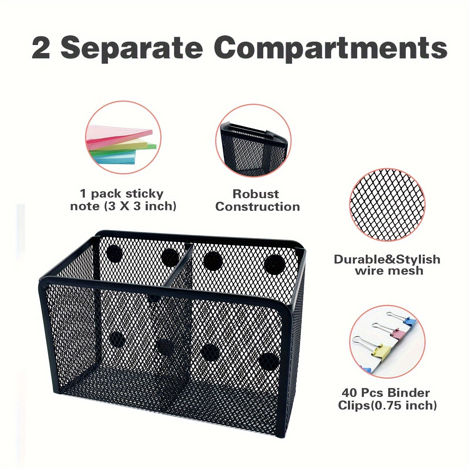 Mesh Pencil Case Pen Holder Desktop Storage Box