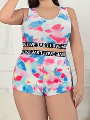 Tie Dye Contrast Seamless Bra & Shorts Set