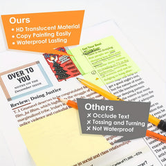 500 Sheets Transparent Sticky Notes 10 Sets Multiple Colors