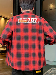 Plaid Print Men's Casual Button Up Long Sleeve Shirt