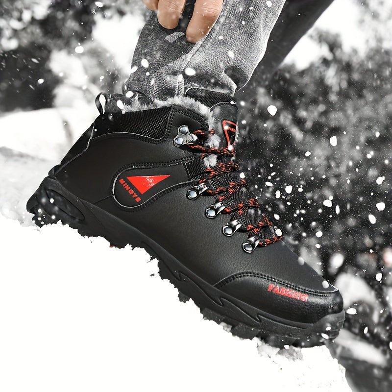 Men's Waterproof Winter Hiking Shoes Anti Slip Warm Boots for Outdoor Sports