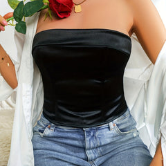 Sexy Slim Fit Backless Tube Top