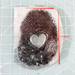 Kids Cartoon Stamp with Fingerprint Background