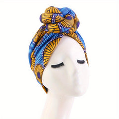 Boho Top Knotted Turban Elastic Hijab Hat Casual Head Wrap